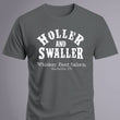 WB Holler & Swaller Unisex Tee in Black or Charcoal.